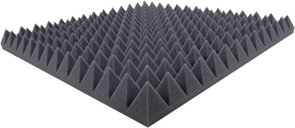 Akustikpur - Akustikschaumstoff Pyramidenschaumstoff - Schalldämmmatten zur effektiven Akustik Dämmung, ca. 49 cm x 49 cm x 5 cm