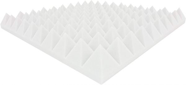 Akustikpur - Akustikschaumstoff Pyramidenschaumstoff (B1 Schwerentflammbar)) SELBSTKLEBEND - Schalldämmmatten zur effektiven Akustik Dämmung, ca. 48 cm x 48 cm x 5 cm